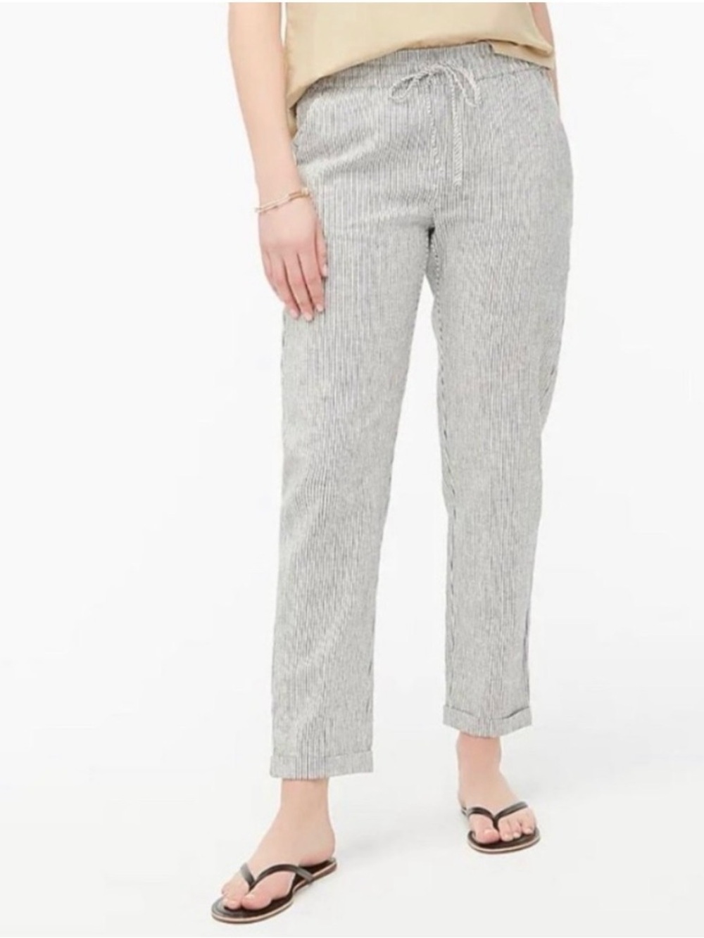 NWT Linen drawstring pants J. Crew Factory 00